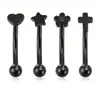 Moda y Sencillez Corazón Estrella Flor Cruz Ceja Uña Pendientes Acero Inoxidable Joyería para Piercing Corporal