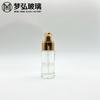 En stock, botella cilíndrica de 30 ml, botella de loción, botella de base líquida, cabezal de bomba de alta gama, botella de vidrio, botella cosmética.