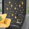 37 Piezas Estrellas Acrílicas Espejo Pegatinas SM024 Transfronterizas Tamaño Pequeño Acrílico Espejo Pegatinas de Pared Venta al por mayor