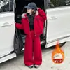 Conjunto de Chaqueta con Cremallera y Cuello Grande de Piel para Niñas, Moda Otoño e Invierno, Estilo Coreano, Pantalones Casuales Sueltos de Color Sólido, Conjunto de Dos Piezas para Niños Mayores