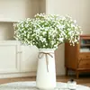 Flores de Gipsofila Artificiales de Tacto Suave con 3 Ramas, Superventas Transfronterizas para Decoración del Hogar y Bodas, Productos Terminados de Alta Gama al por Mayor