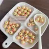 Tarjeta Dopamina Colorida 16 Cuentas Sueltas Patrón de Flor de Lazo Llena de Vitalidad Cadena de Teléfono DIY Colgante de Cuentas Accesorios