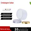 Garrafa cosmética Atacado PET 120g Transparente Boca Larga com Tampa de Alumínio Dourada Vedação de Puxar Manual Garrafa para Creme