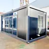 Casa de cristal de ensamblaje rápido para exteriores, casa modular residencial, casa contenedor ensamblable y desmontable, oficina, solario simple