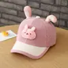 Chapéu infantil de veludo cotelê com desenho de animal para outono e inverno, boné de beisebol para meninos e meninas de 1 a 3 anos, comércio exterior