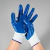 Guantes de Protección Laboral Caucho Recubierto de Nitrilo Hilo de Algodón Nylon Antideslizantes Resistentes al Desgaste Sitio de Construcción Protectores Guantes de Trabajo para Hombres y Mujeres Venta al por Mayor