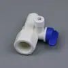 Accesorios para purificador de agua válvula de bola de tres vías de plástico entrada de 4 minutos conexión rápida de 2 minutos válvula de bola de tres vías de plástico integrado