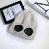 Gorro de punto para mujer Otoño e Invierno Esquí A prueba de viento Gafas Cálido Gorro de lana para hombre Deportes al aire libre Gorro cálido