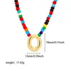 Explosiones transfronterizas de Amazon Europa y Estados Unidos collar de 26 letras acero inoxidable letra burbuja regordeta collar en inglés