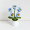 Día del Maestro Maceta Tejida Flor Artificial Acabados Adornos Decoración Hogar Amigos Mejor Amigo Regalos Regalo Flores en Maceta