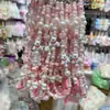 Cadena para Teléfono Móvil de Cachorro de Dibujos Animados Rosa Linda Casera Colgante de Decoración de Bolsa de Cachorro de Perla de Mariposa Colorida Colgante CCD