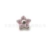 F136 titanio flor incrustada circonita arete fabricantes transfronterizos aleación de titanio G23 joyería para piercing de cuerpo humano clavo para hueso de la oreja