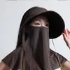 Mangas de Ciclismo de Verão Máscara Facial Manga de Gelo Protetor Solar de Pescoço Lenço de Gelo Máscara Facial Conjunto de Véu Facial Tendência Unissex Proteção para Orelhas