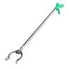 KS-101 pinza para basura de color primario con cabeza de hierro, tubo redondo grueso de acero inoxidable, mango curvo, pinza sanitaria, metal para trabajo de saneamiento, ahorrador de mano de obra, basura metálica