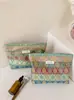 Bolsa de Maquillaje Artística Guofeng de Gran Capacidad Bolsa de Almacenamiento para Cuidado de la Piel Bolso de Mano Portátil Bolsa Interior para Viaje Neceser