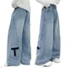 Ropa para Niños Ropa de Otoño para Niños Pantalones 2026 Estilo Nuevo Niños Medianos y Grandes Estilo Primavera y Otoño Jeans de Pierna Ancha Pantalones Largos de Otoño para Niños