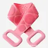 Toalla de Baño Suave de Silicona Doble Cara, Extra Larga y Engrosada, Depurador de Espalda Largo de 180g, Toalla de Baño