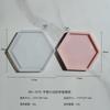 Molde de Cola Porta-copos Oval Molde de Silicone Conjunto de Seis Lados Cristal DIY Espelho Resina Gesso Molde de Bandeja