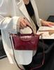 Bolsa Mini Exquisita Versátil Longxiang Outono e Inverno Feminina 2024 Nova Cor Combinada Bolsa Bolinho Bolsa de Ombro Transversal
