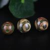 Collar de Piedra Natural Real Original de Ágata Calcedonia de Mina Antigua, Ojo de Tigre, Caracol, Tres Ojos, Dzanzhu de Xizang para Hombres y Mujeres