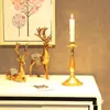 Candelabro de Estilo Francés Vintage para Mesa de Comedor, Portavelas Romántico Retro, Base para Atrezo de Fotografía Estilo Europeo, Blanco Roto