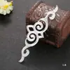 Materiais para Grampos de Cabelo DIY, Peças Florais, Cipós de Flores, Totens com Padrão Ondulado, Peças de Ferro em Formato de Asa, Acessórios para Brincos Embossados