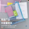 Bolsa de Archivo de Malla de Nylon Transparente A4A5 Bolsa de Almacenamiento para Cosméticos Juguetes Bloques de Construcción Estudiante Cremallera Datos A6 Bolsa para Lápices