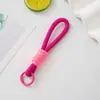 Cadena colgante versátil para juguete de teléfono móvil, estilo muñequera, corta, con bloques de color, duradera, ajustable, cordón anudado, accesorio para juguete