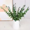 Folhas de Eucalipto Artificiais, Plantas Verdes Transfronteiriças, Plantas Falsas Decorativas para Feriados, Natal, Casamentos e Casa
