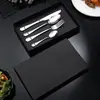 Conjunto de Talheres Ocidentais de Aço Inoxidável Peça Única Talheres Ocidentais Faca de Bife Garfo Colher de Sobremesa Garfo de Frutas Pode Imprimir LOGOTIPO