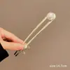 Horquilla China en Forma de U Súper de Hada, Nueva Horquilla Doble de Perlas en Forma de U Estilo Chino, Accesorio para el Cabello Hanfu Estilo Antiguo, Horquilla Simple y de Alta Gama para Mujeres