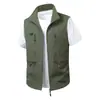 Primavera, Verano, Otoño Chaleco de Pesca con Bolsillos Múltiples y Cuello Alto Casual para Hombre, Chaqueta de Trabajo para Fotografía al Aire Libre, Pesca para Hombres de Mediana Edad