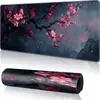 Popular Mouse Pad Mais Vendido Transfronteiriço com Ondas do Oceano e Flores de Ameixeira, Tamanho Extra Grande, Resistente a Manchas, Espessado, Borda Selada Tapete de Mesa para Teclado