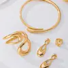 Conjunto de Brincos Pendentes Europeus e Americanos Exagerados em Forma de Gota, Gargantilha, Anel e Pulseira Conjunto de Joias Finas Elegantes de Alta Qualidade