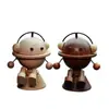 Figura de madera que sacude las piernas, ambientador de coche, lindo adorno que sacude las piernas, decoración de pantalla interior, figura de madera de alta calidad