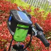 Bolsa delantera para manillar de bicicleta de montaña de gran capacidad impermeable plegable bolsa de cabeza bolsa delantera para bicicleta bolsa de ciclismo opcional multicolor