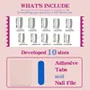 Manicure Doce e Descolada Mais Vendida Transfronteiriça Europeia e Americana Manicure Francesa Preta Adesivo Laço Unhas Vestíveis Atacado Unhas