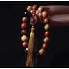 Pulsera de Múltiples Cuentas Hecha de Madera con Buey Tallado, Simbolizando Darle la Vuelta a las Cosas, Doce Signos del Zodiaco, Cuentas de Palo de Rosa para Hombres y Mujeres, Pulsera, Colgante para Coche