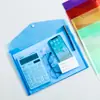 Bolsa de Archivo Transparente A4 de Gran Capacidad Personalizada PP Engrosado A5 Plástico con Broche A3 Almacenamiento Bolsa para Archivos de Contrato