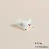 Resina Lindo Dibujo Animado Tridimensional Perro Blanco Accesorio DIY Accesorio para Llavero Decoración de Escritorio para Coche Pequeño Adorno