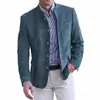 Nueva chaqueta de trabajo vintage de gamuza resistente para hombre, blazer casual retro americano