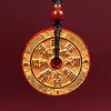 Cinnabar Crudo Plata de Tíbet Thangka Moneda del Espíritu de la Montaña Colgante Arena Dorada Púrpura Collar del Año de Nacimiento para Hombres y Mujeres Joyería de Regalo Venta al por Mayor