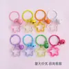 Llavero Colgante de Estrella de Cinco Puntas Transparente de Acrílico de Colores Estilo Ins para Bolsos de Mujer Accesorios de Adorno Colgante DIY Venta al por Mayor