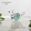 Figura de Animal Pássaro de Vidro Artesanal Zibo Puxado a Fio para Decoração de Carro e Mesa de Escritório, Item Popular de Exportação Transfronteiriça