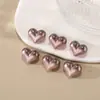 Mabe perlas de imitación de dos tonos en forma de corazón, cuentas de calidad Swarovski, accesorios para cadena de teléfono en forma de corazón electrochapados en resina al por mayor