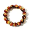 Pulseira Luminous Banhada a Prata com Vidro Dupla Face para Homens e Mulheres, Pulseiras Coloridas com Contas, Atacado do Fabricante