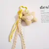 Nuevo Oso Estrella de Peluche Colgante con Borla Lindo Dibujo Animado Colgante para Bolso Regalo para Pareja Mejor Amigo
