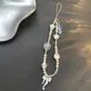 Corrente de Celular Laço de Vidro Cordão de Contas Pulseira de Pulso Estilo de Alto Padrão Pingente Curto Acessório de Câmera Tendência