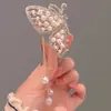 Aleación Pedrería Perla Mariposa Media Cola Agarre para el Cabello Accesorios para el Cabello Borla Pinza Agarre Mediana Media Cola Parte Trasera Horquilla Horquilla