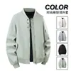 Jaqueta bomber americana moderna para primavera e outono para homens, versão coreana de corte solto, casaco smart business casual, jaqueta baseball para lazer ao ar livre